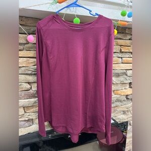 Women's Avia Burgundy Long Sleeve Top